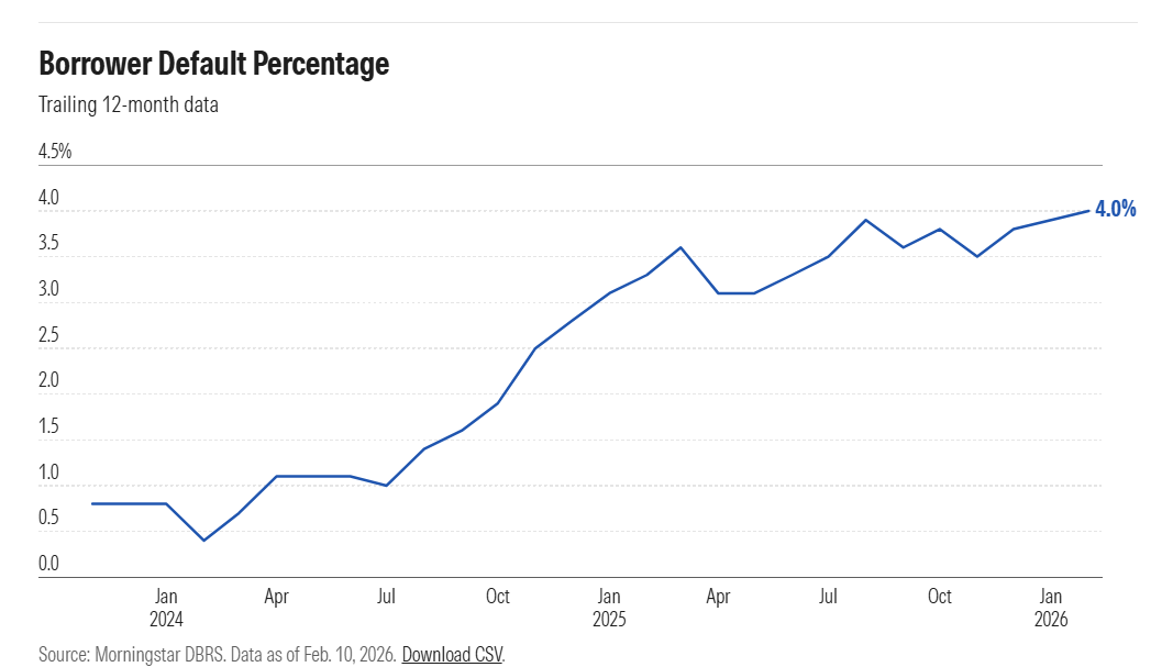 Borrower Default Percentage Borrower Default Percentage